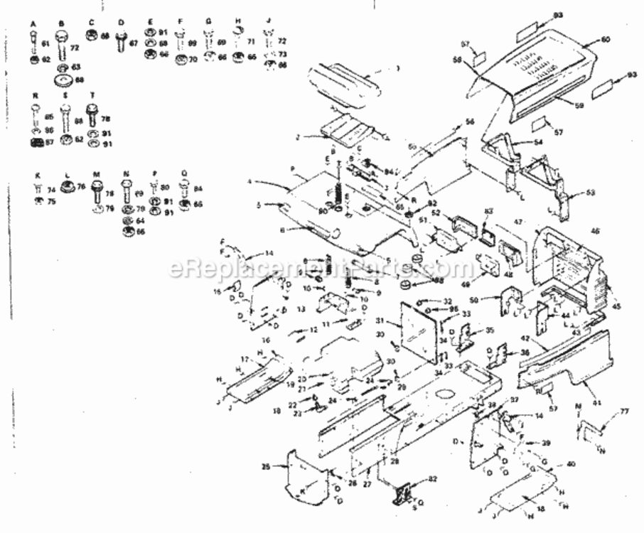 Page B Diagram and Parts List for 917254361  Craftsman Lawn Tractor