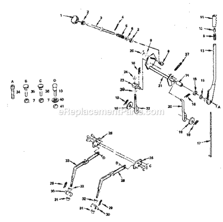 Page E Diagram and Parts List for 917254361  Craftsman Lawn Tractor