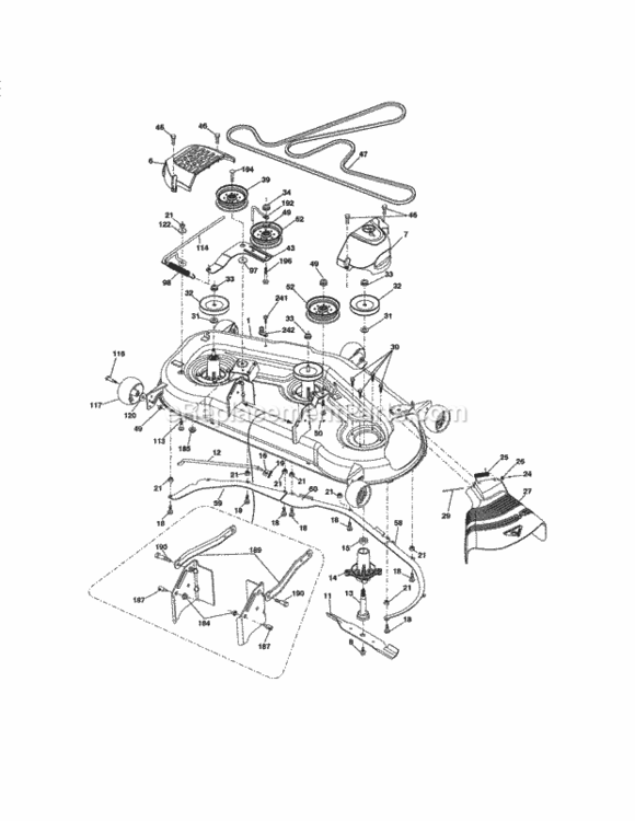 Page F Diagram and Parts List for 917254362  Craftsman Lawn Tractor