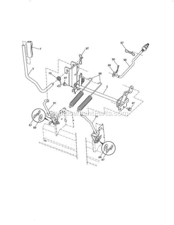 Page G Diagram and Parts List for 917254362  Craftsman Lawn Tractor