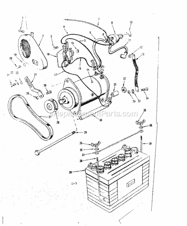 Page C Diagram and Parts List for 91725440  Craftsman Lawn Tractor