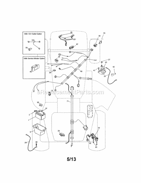 Page A Diagram and Parts List for 917254413  Craftsman Lawn Tractor