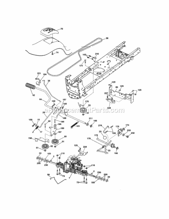 Page C Diagram and Parts List for 917254413  Craftsman Lawn Tractor