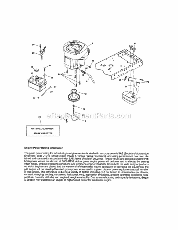 Page D Diagram and Parts List for 917254413  Craftsman Lawn Tractor