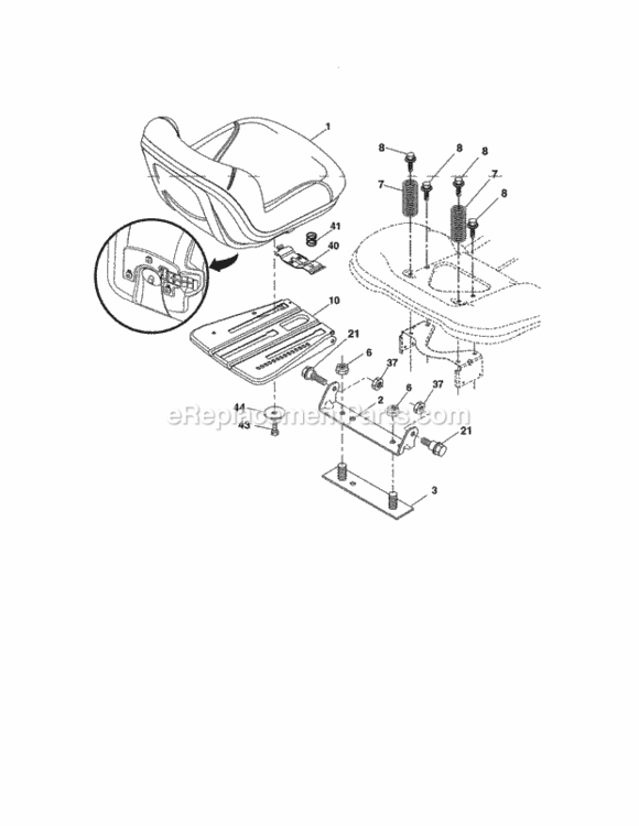 Page F Diagram and Parts List for 917254413  Craftsman Lawn Tractor
