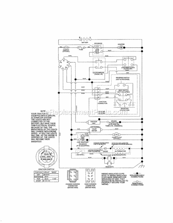 Page K Diagram and Parts List for 917254414  Craftsman Lawn Tractor