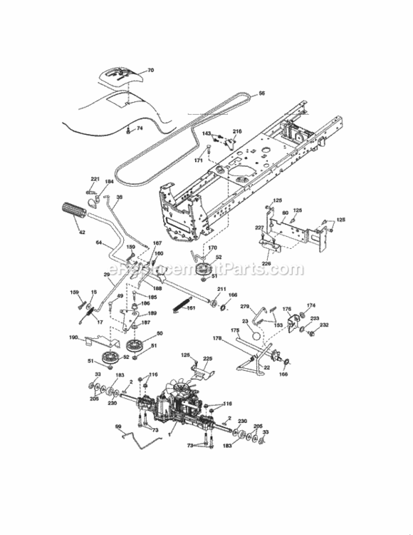Page C Diagram and Parts List for 917254414  Craftsman Lawn Tractor