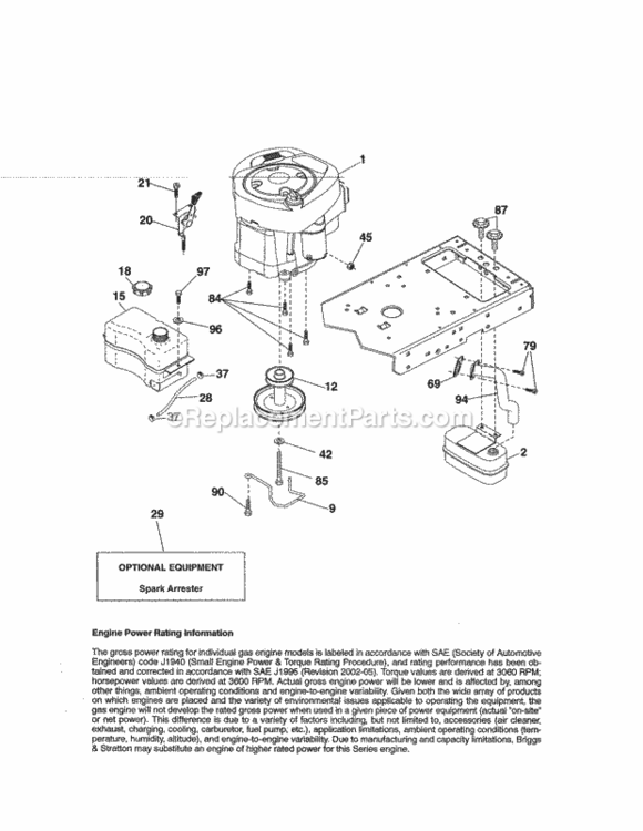 Page D Diagram and Parts List for 917254414  Craftsman Lawn Tractor