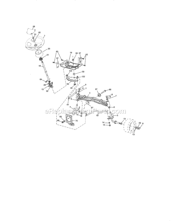 Page E Diagram and Parts List for 917254414  Craftsman Lawn Tractor