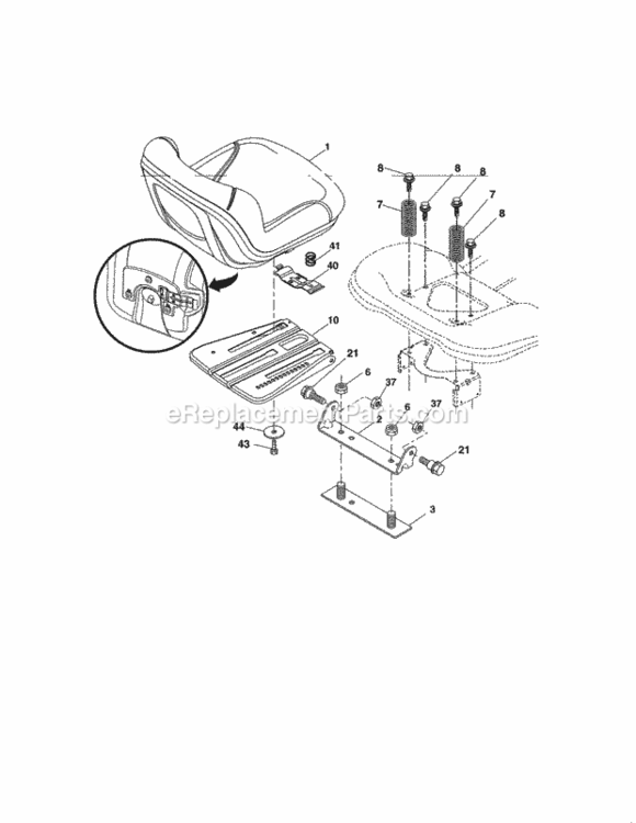 Page F Diagram and Parts List for 917254414  Craftsman Lawn Tractor