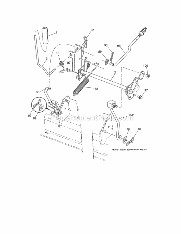 Page H Diagram and Parts List for 917254414  Craftsman Lawn Tractor
