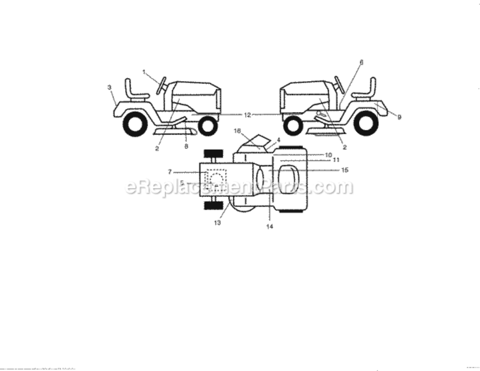 Page I Diagram and Parts List for 917254414  Craftsman Lawn Tractor