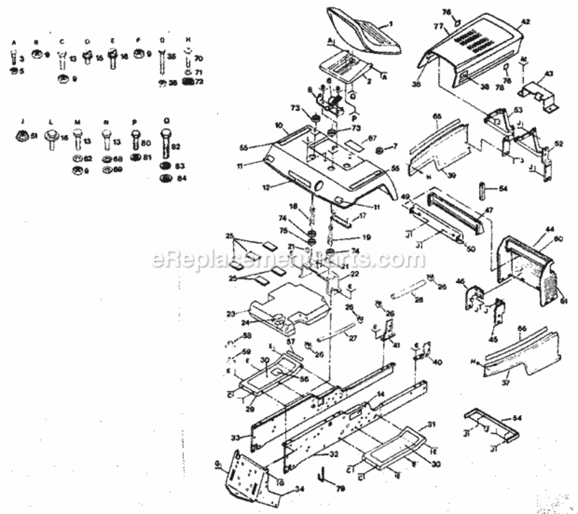 Page B Diagram and Parts List for 917254421  Craftsman Lawn Tractor