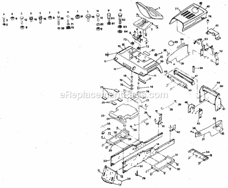 Page B Diagram and Parts List for 917254422  Craftsman Lawn Tractor