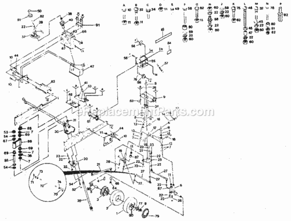 Page D Diagram and Parts List for 917254422  Craftsman Lawn Tractor