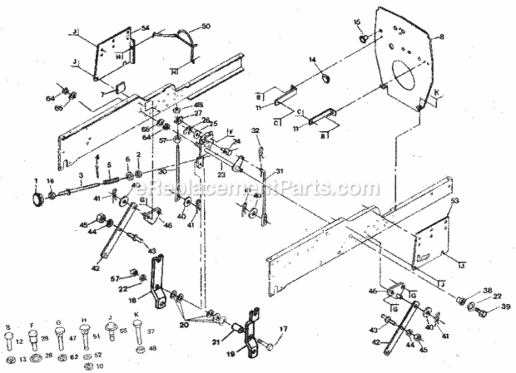 Page E Diagram and Parts List for 917254430  Craftsman Lawn Tractor