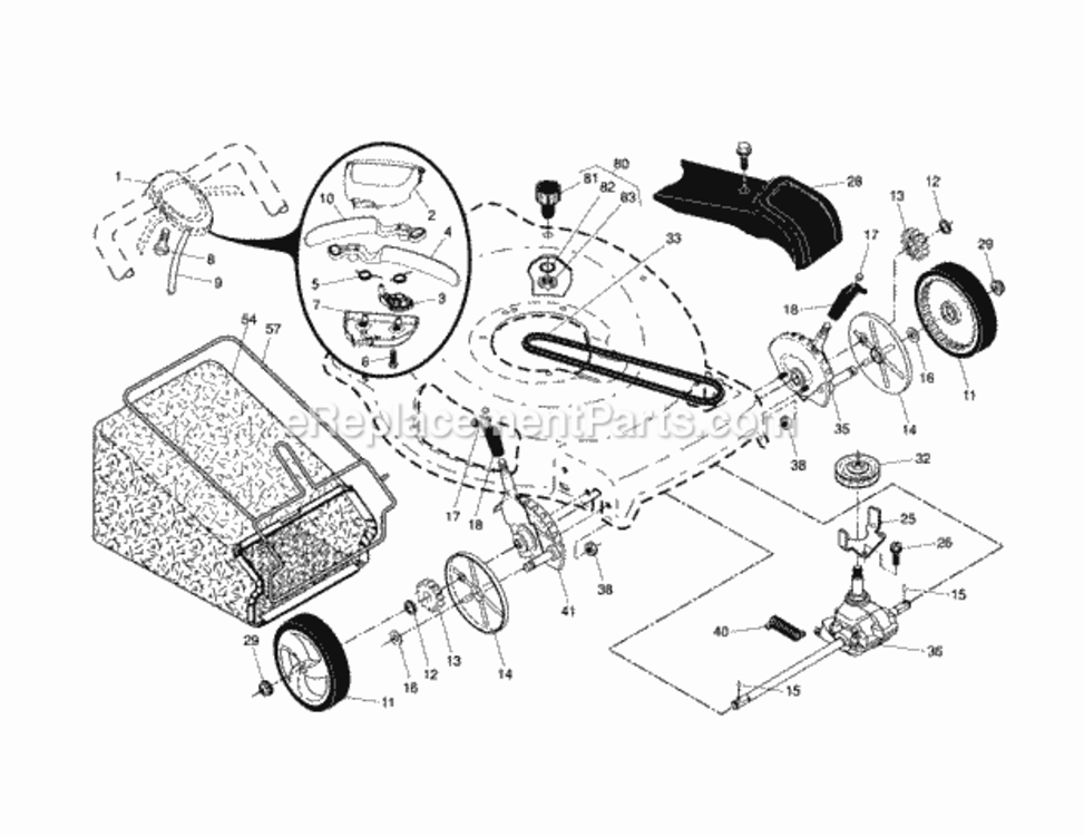 Page B Diagram and Parts List for 917254502  Craftsman Lawn Mower