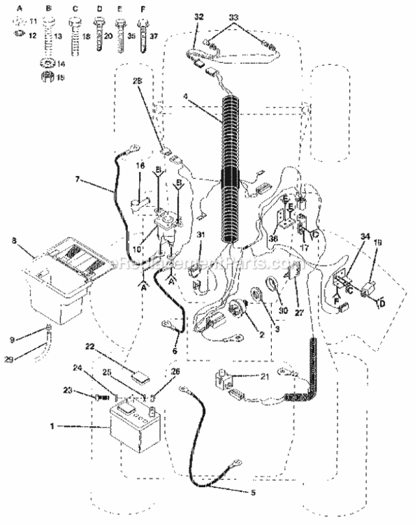 Page A Diagram and Parts List for 917254532  Craftsman Lawn Tractor