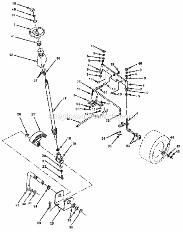 Page D Diagram and Parts List for 917254532  Craftsman Lawn Tractor