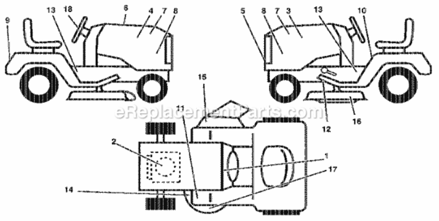 Page F Diagram and Parts List for 917254532  Craftsman Lawn Tractor