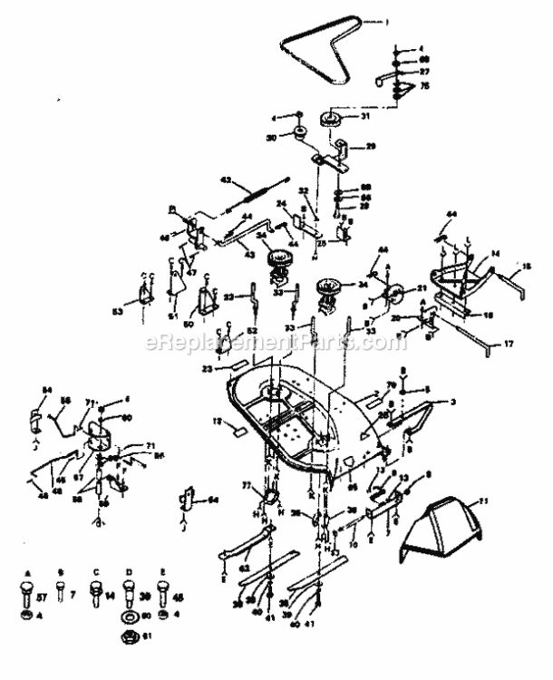 Page B Diagram and Parts List for 917254561  Craftsman Lawn Tractor