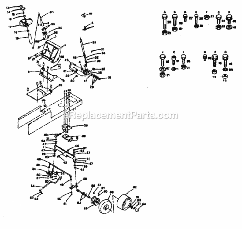 Page D Diagram and Parts List for 917254561  Craftsman Lawn Tractor