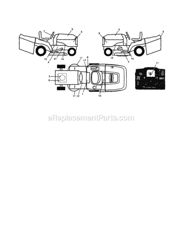 Page G Diagram and Parts List for 917254600  Craftsman Lawn Tractor