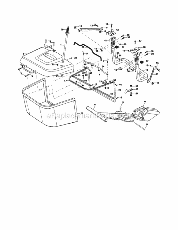 Page K Diagram and Parts List for 917254601  Craftsman Lawn Tractor