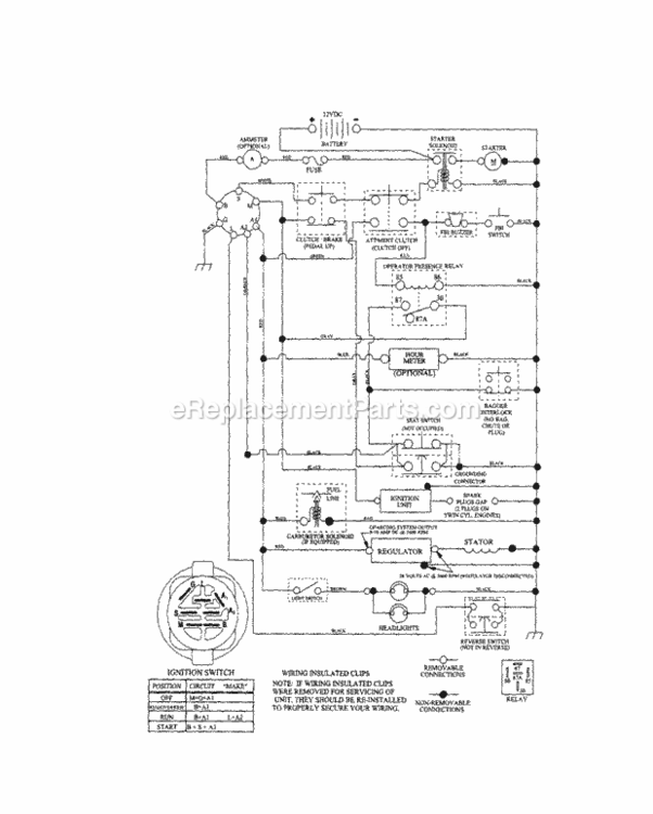 Page L Diagram and Parts List for 917254601  Craftsman Lawn Tractor