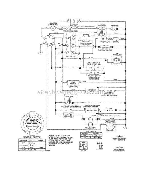 Page L Diagram and Parts List for 917254602  Craftsman Lawn Tractor