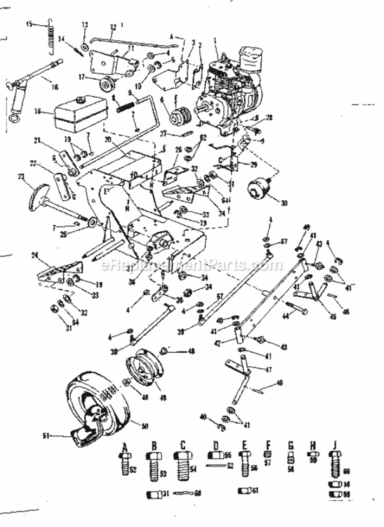Page B Diagram and Parts List for 91725460  Craftsman Lawn Tractor
