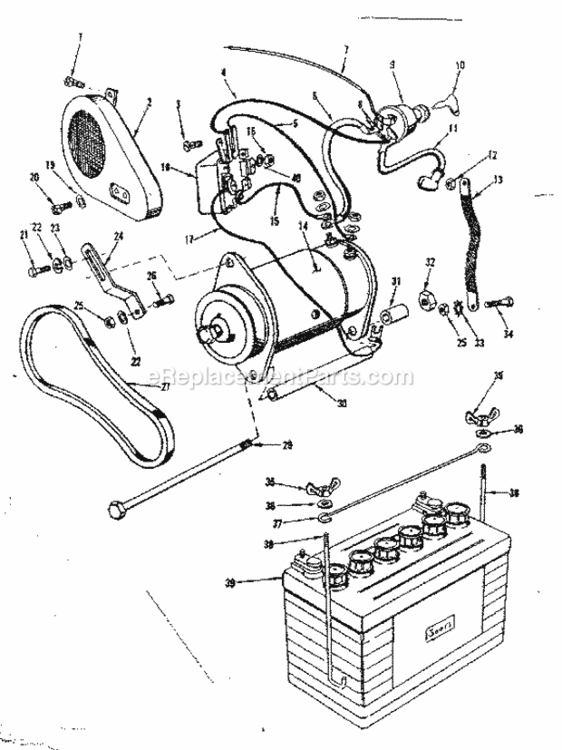 Page C Diagram and Parts List for 91725460  Craftsman Lawn Tractor