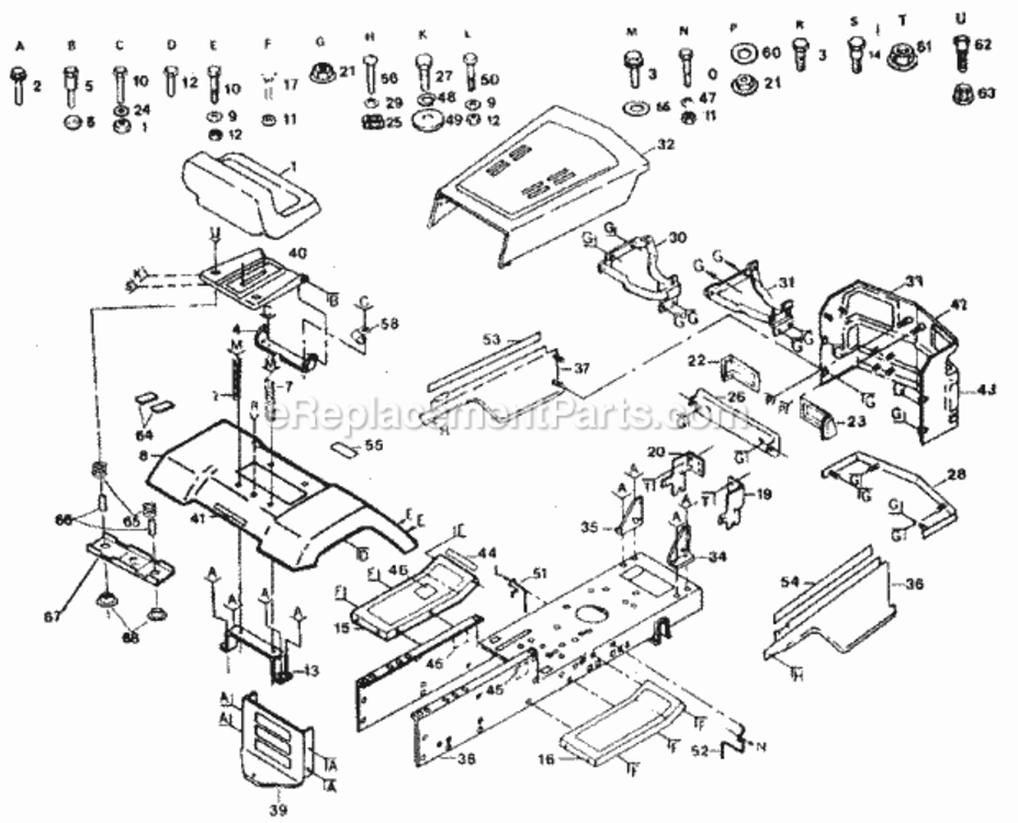 Page B Diagram and Parts List for 917254630  Craftsman Lawn Tractor
