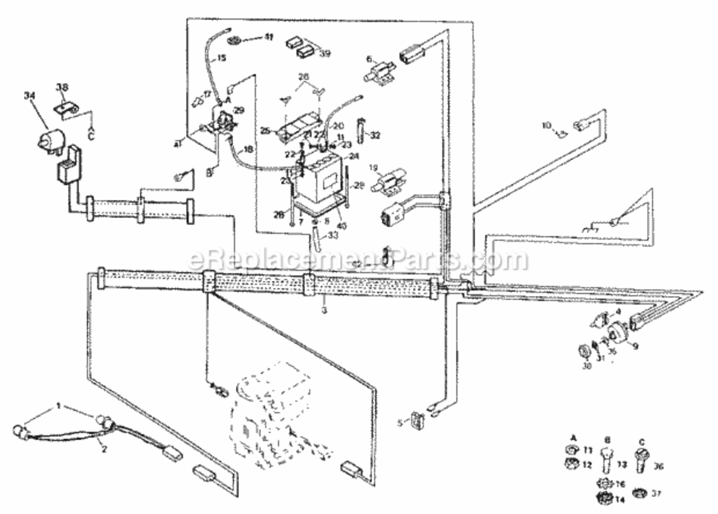 Page A Diagram and Parts List for 917254642  Craftsman Lawn Tractor