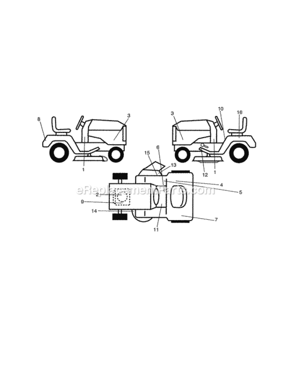 Page I Diagram and Parts List for 917254701  Craftsman Lawn Tractor