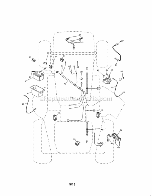 Page A Diagram and Parts List for 917254702  Craftsman Lawn Tractor