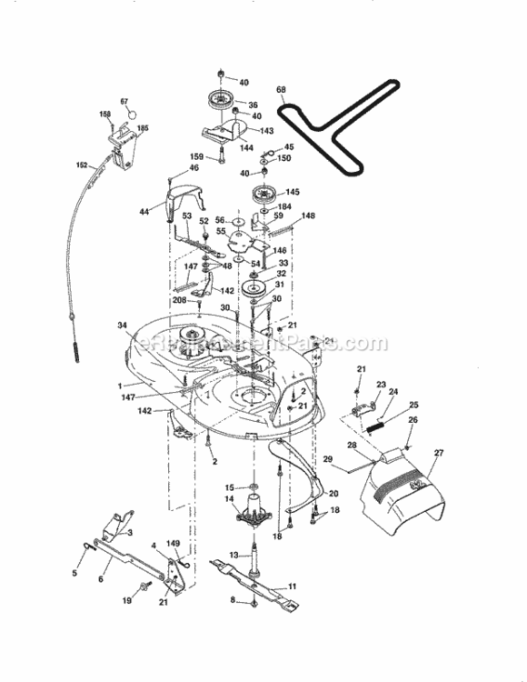 Page G Diagram and Parts List for 917254702  Craftsman Lawn Tractor