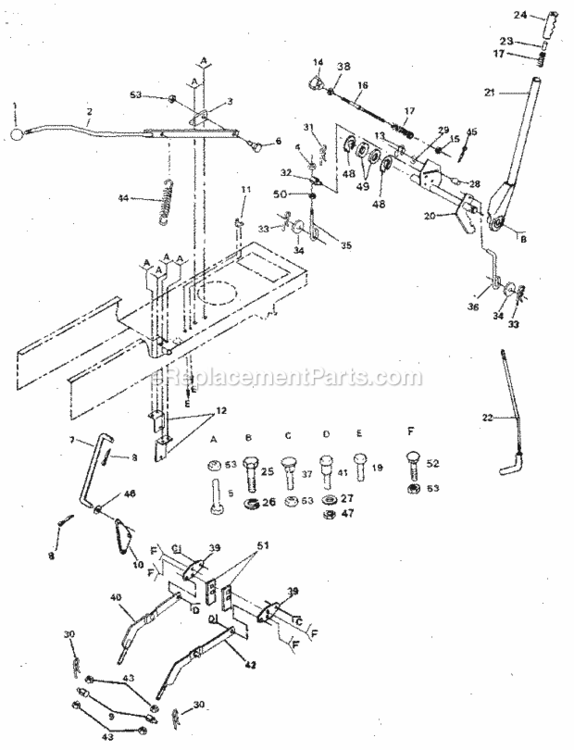 Page E Diagram and Parts List for 917254720  Craftsman Lawn Tractor