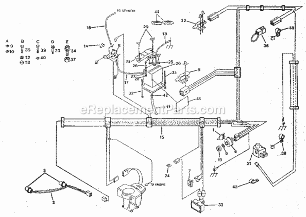 Page A Diagram and Parts List for 917254722  Craftsman Lawn Tractor