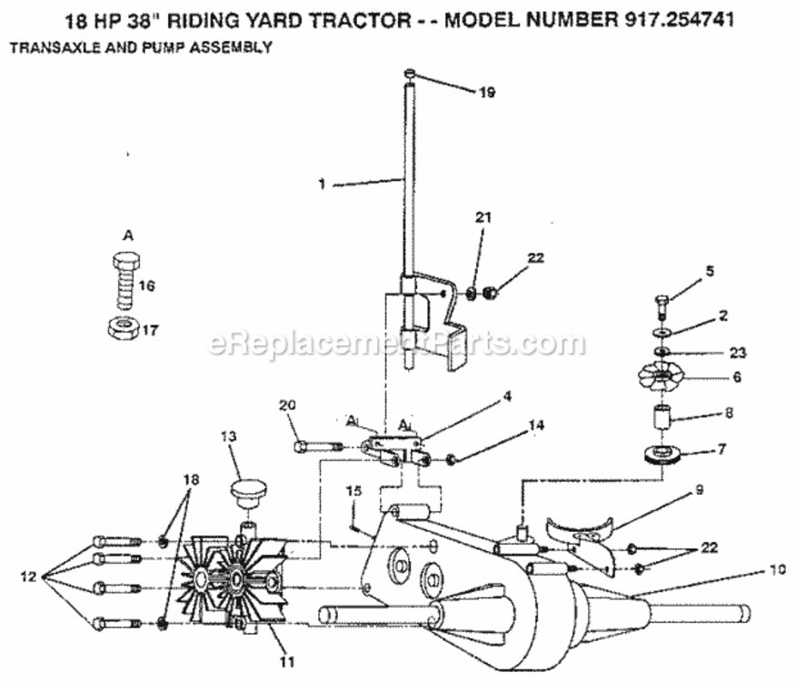 Page G Diagram and Parts List for 917254741  Craftsman Lawn Tractor