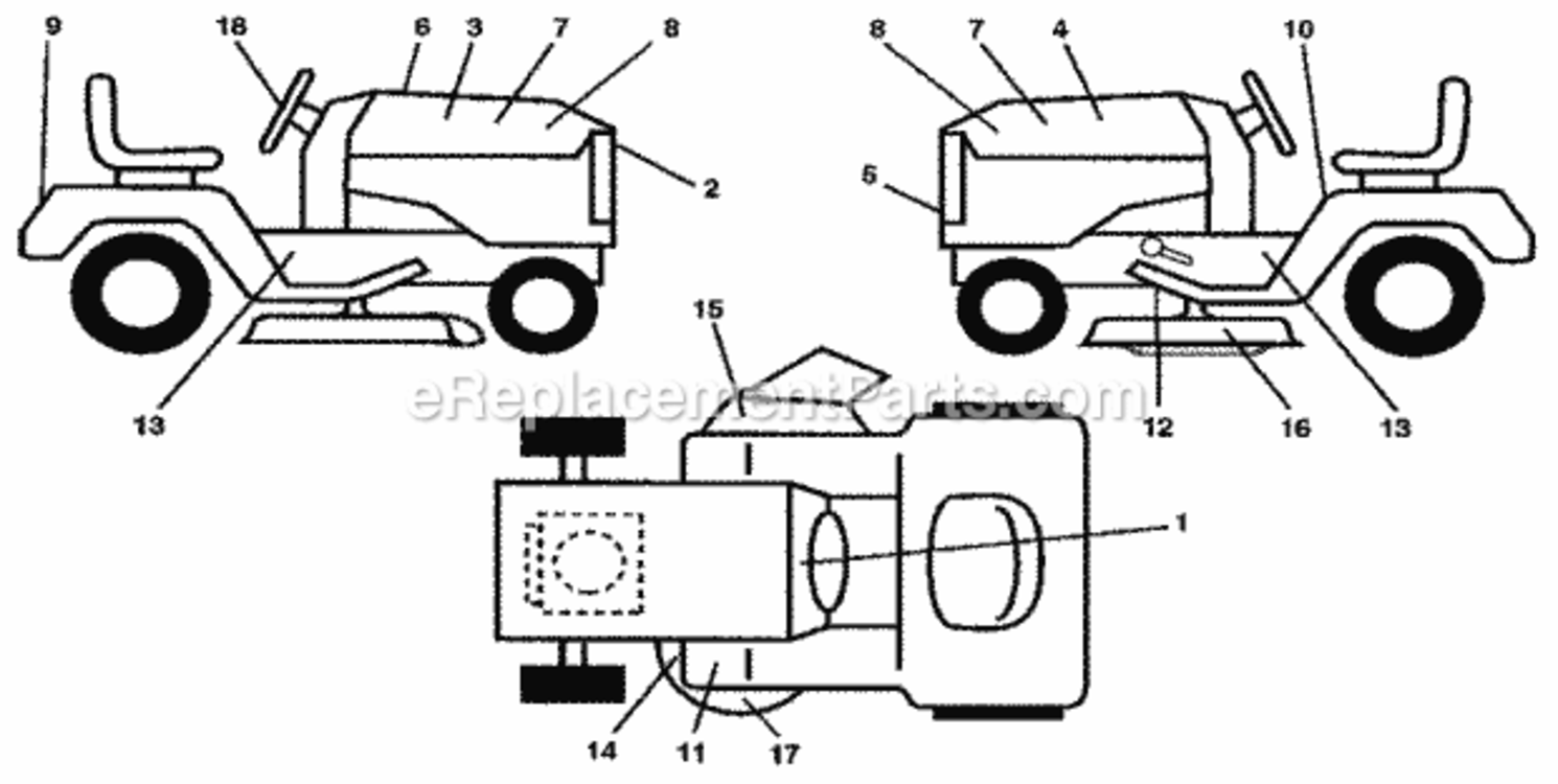 Page F Diagram and Parts List for 917254750  Craftsman Lawn Tractor
