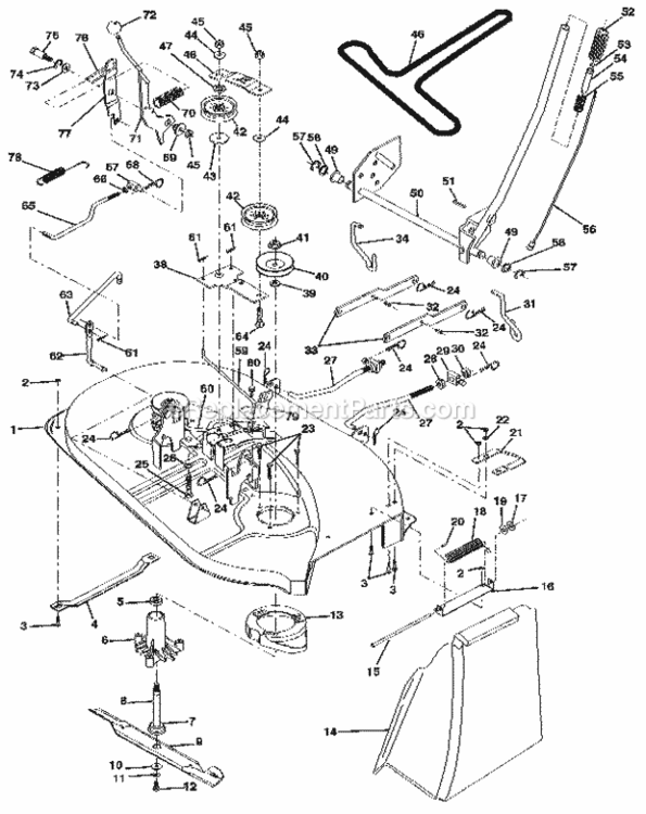 Page I Diagram and Parts List for 917254750  Craftsman Lawn Tractor