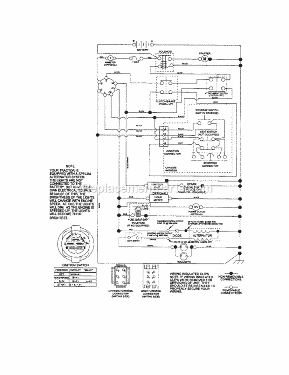 Page K Diagram and Parts List for 917254770  Craftsman Lawn Tractor