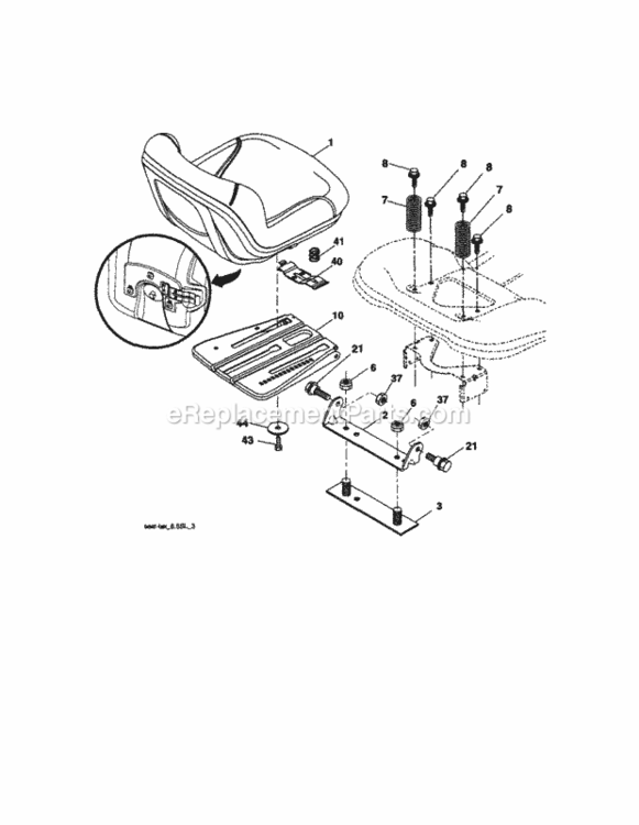 Page F Diagram and Parts List for 917254770  Craftsman Lawn Tractor