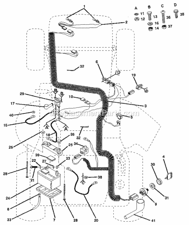 Page A Diagram and Parts List for 917254791  Craftsman Lawn Tractor