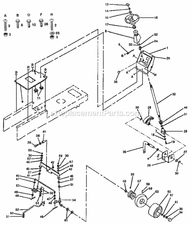 Page D Diagram and Parts List for 917254791  Craftsman Lawn Tractor