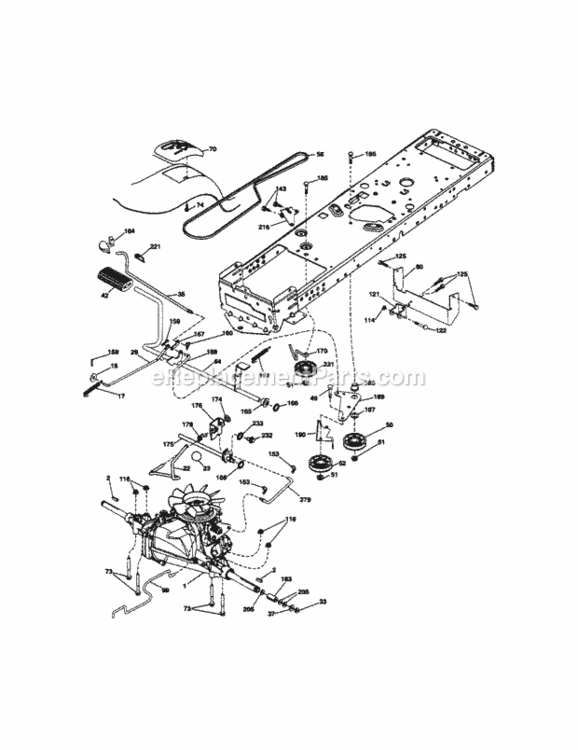 Page C Diagram and Parts List for 917254800  Craftsman Lawn Tractor