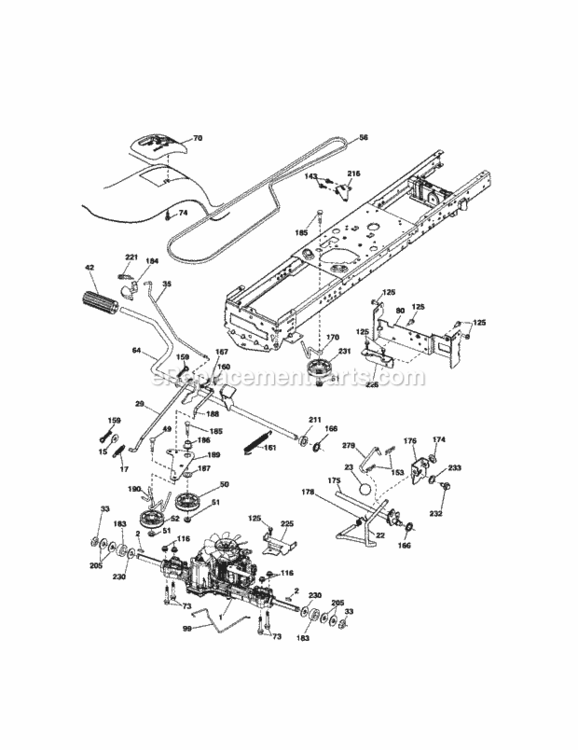 Page C Diagram and Parts List for 917254801  Craftsman Lawn Tractor