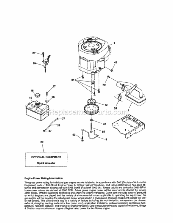 Page D Diagram and Parts List for 917254801  Craftsman Lawn Tractor