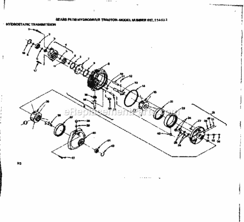 Page H Diagram and Parts List for 917254812  Craftsman Lawn Tractor
